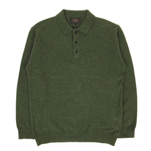 Beams+ Knit LS Polo Size Large