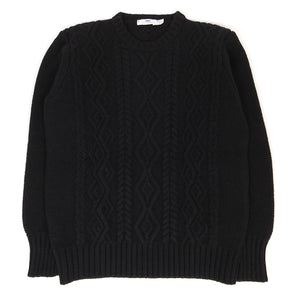 Inis Meain Merino Wool Cableknit Sweater Size Small