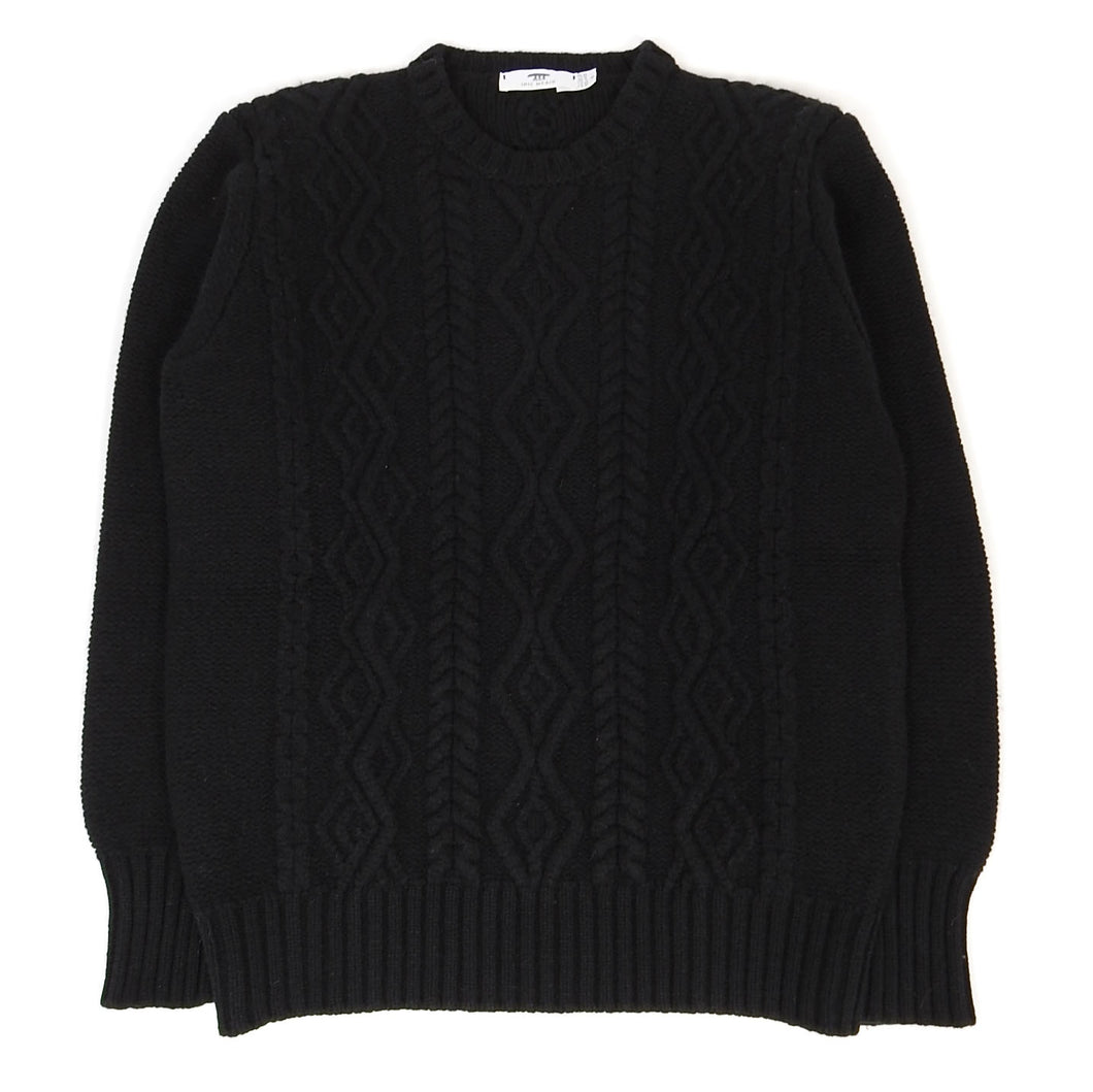 Inis Meain Merino Wool Cableknit Sweater Size Small