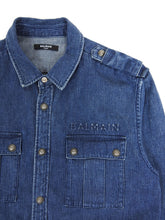 Load image into Gallery viewer, Balmain Denim Military Shirt Size 39
