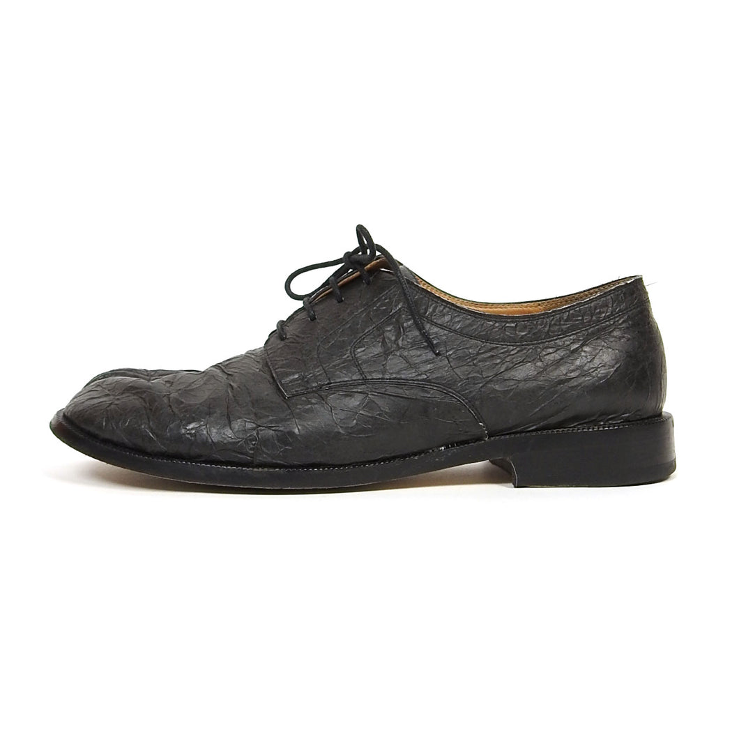 Maison Margiela Cracked Leather Tabi Derbies Size 45