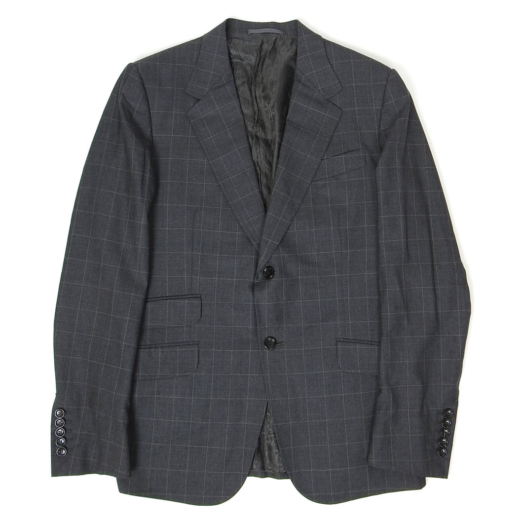 Gucci 2 Piece Check Wool Suit Size 52