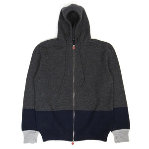 Kiton Cashmere Zip Hoodie Size 52