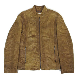 Armani Fur Lined Leather Jacket Size 38