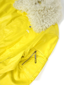 032C Shearling Collar Rain Coat Size XXL