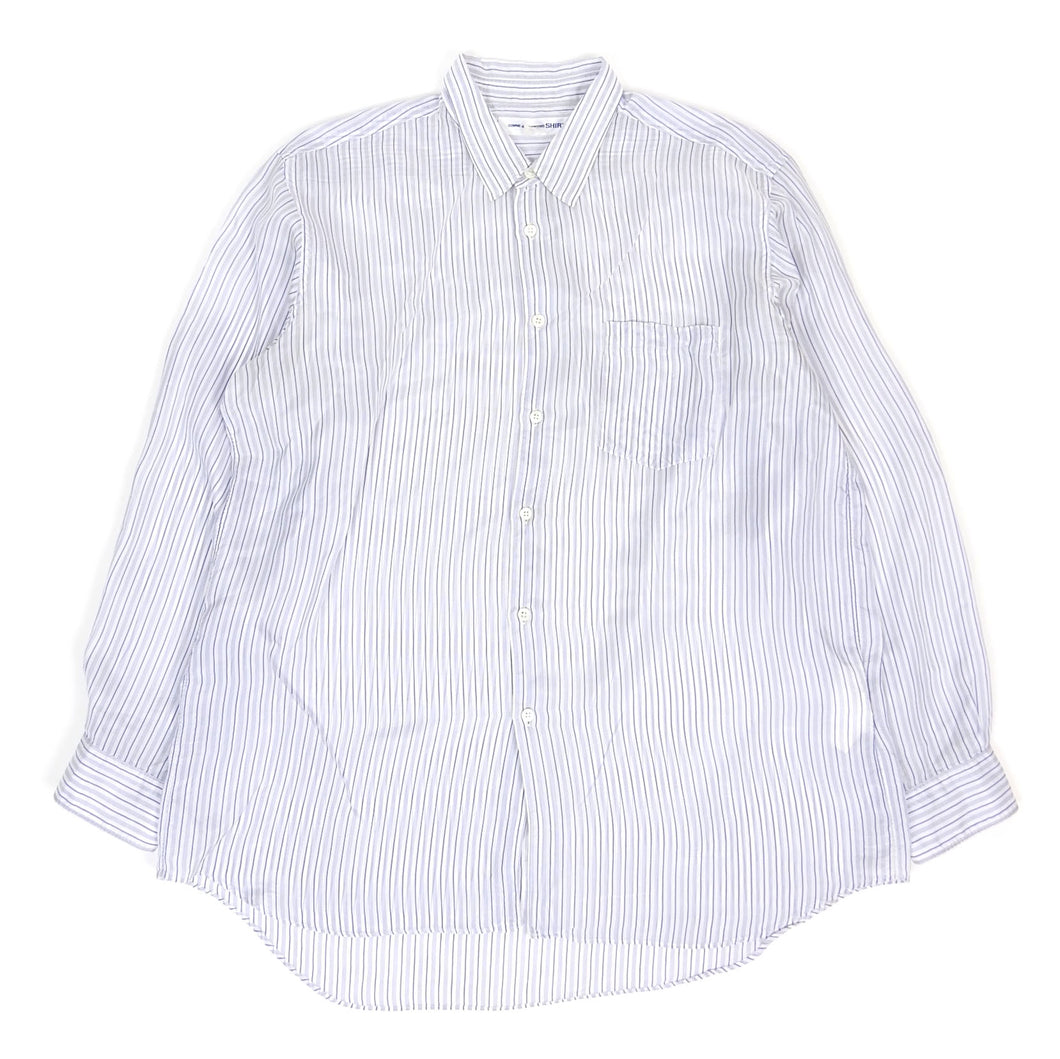 Comme Des Garçons SHIRT Striped Cupro Shirt Size XL