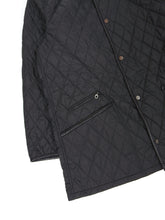 Load image into Gallery viewer, Salvatore Ferragamo Quilted Coat with Leather Trim

