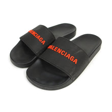 Load image into Gallery viewer, Balenciaga Logo Pool Slides Size 9
