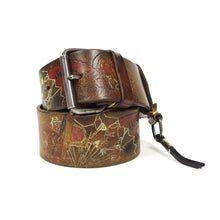 Load image into Gallery viewer, Duke’s Painted Leather Belt Size 105
