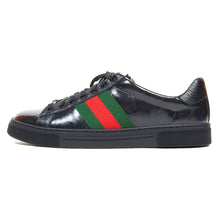 Load image into Gallery viewer, Gucci Black Ace GG Crystal Size 10.5
