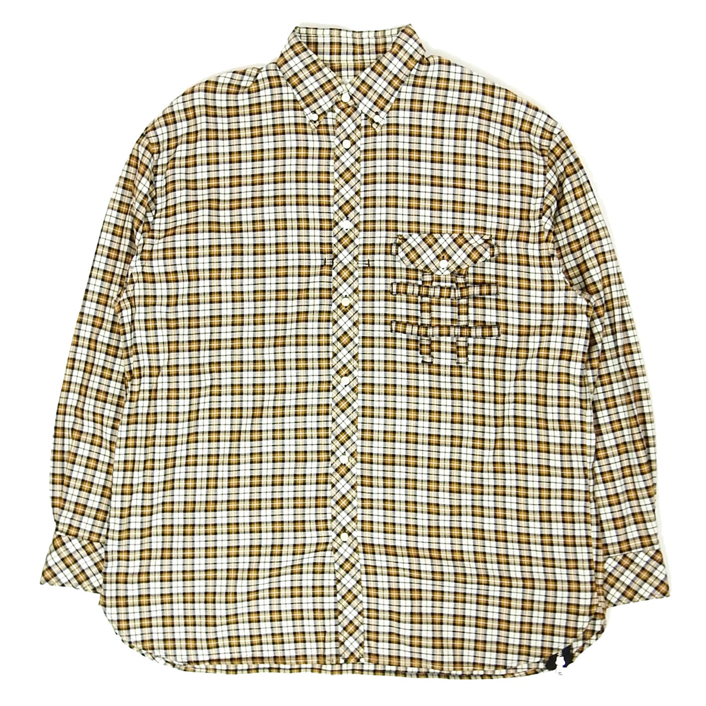 TakahiroMiyashita The Soloist Plaid Back Zip Shirt Size 48 – I