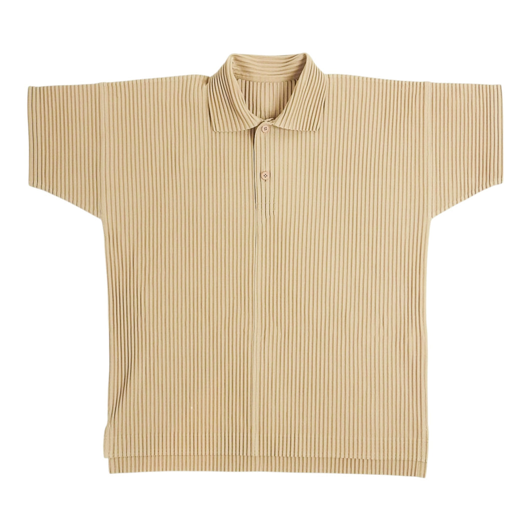 Issey Miyake Homme Plisse Beige Polo Size 3