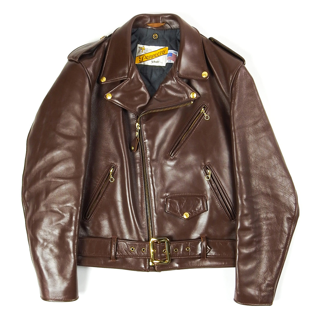 swagger　Schott ブラウンレザー ダブルライダース L 週末特価 swagger Schott ブラウンレザー ダブルライダース L 特価 swagger