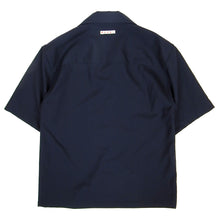 Load image into Gallery viewer, Marni Navy Wool Camp Collar Shirt Size 44
