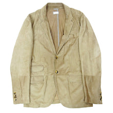 Load image into Gallery viewer, Brunello Cucinelli Khaki Suede Leather Blazer Size XL
