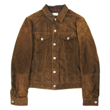 Load image into Gallery viewer, Brunello Cucinelli Suede Trucker Jacket Size Small
