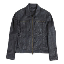 Load image into Gallery viewer, John Varvatos Waxed Denim Jacket Size Small
