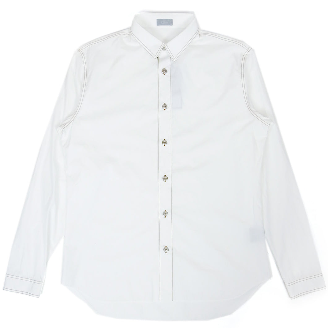 Dior Homme White Button Down Shirt Size 42