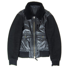 Load image into Gallery viewer, Ami Leather and Shearling Jacket Size Medium

