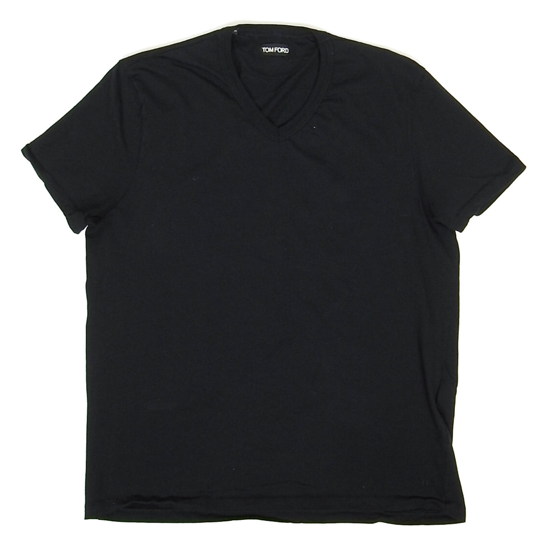 Tom Ford Black V Neck T-Shirt Size 56