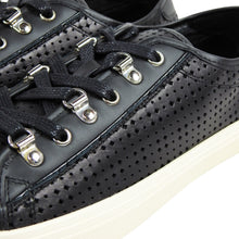 Load image into Gallery viewer, Saint Laurent Paris Black Perforated Leather Sneakers Size 42.5
