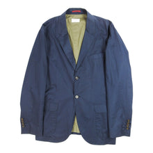 Load image into Gallery viewer, Brunello Cucinelli Navy Cotton Blazer Size XL
