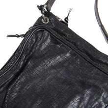 Load image into Gallery viewer, John Varvatos Black Embossed Leather Side Bag
