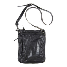 Load image into Gallery viewer, John Varvatos Black Embossed Leather Side Bag
