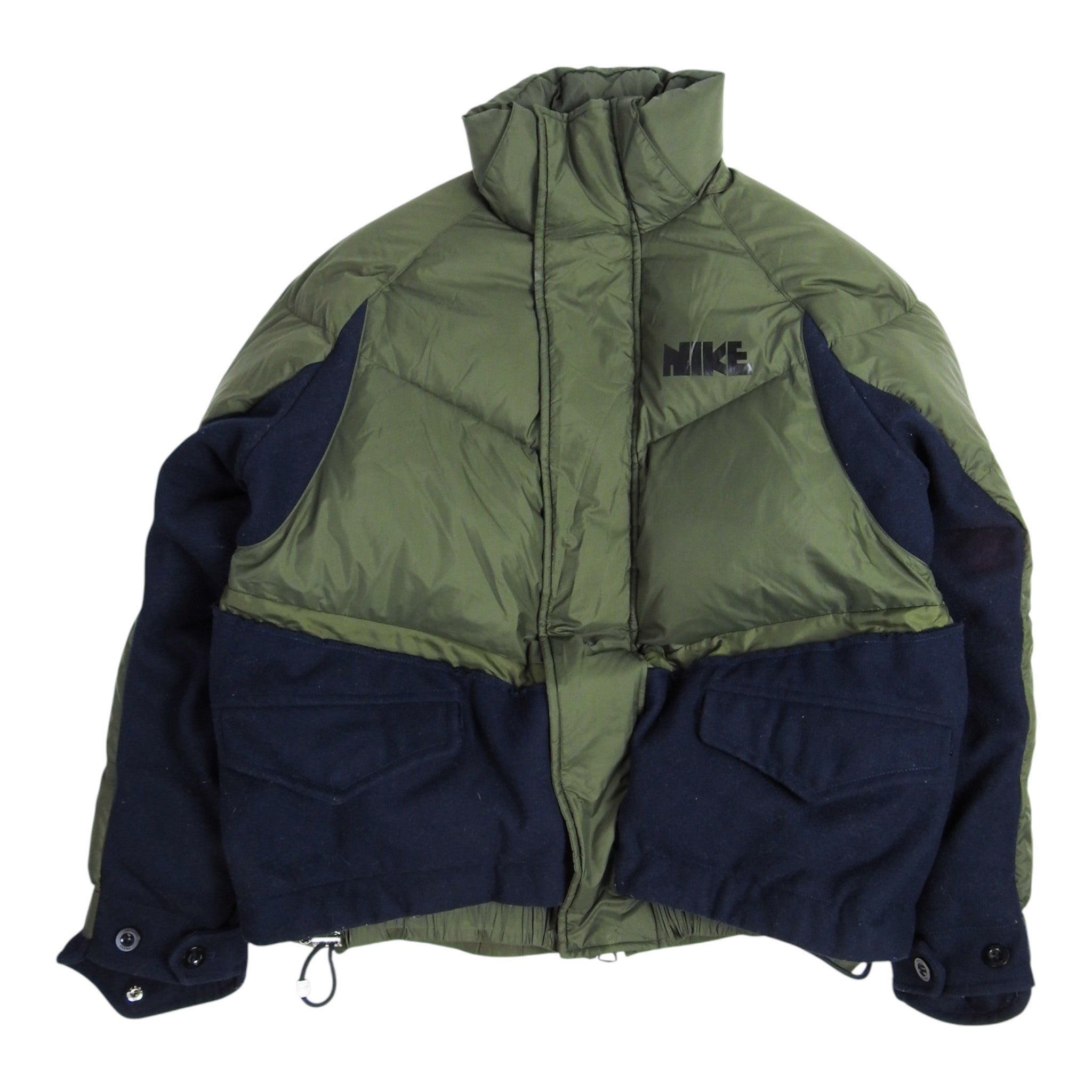 sacai x Nike ジャケット Mサイズ Nike X Sacai Layered Full Zip Hooded Bomber Jacket CV5732 010 Size