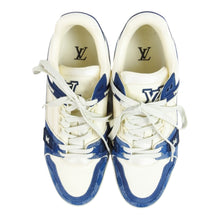 Load image into Gallery viewer, Louis Vuitton Denim Damier Sneakers Size 8.5
