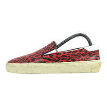 Load image into Gallery viewer, Saint Laurent Red Leopard Slip-Ons Size 39

