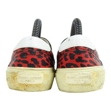 Load image into Gallery viewer, Saint Laurent Red Leopard Slip-Ons Size 39
