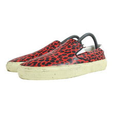 Load image into Gallery viewer, Saint Laurent Red Leopard Slip-Ons Size 39
