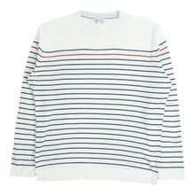 Load image into Gallery viewer, Brunello Cucinelli White LS Striped Knit Size 54
