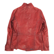 Load image into Gallery viewer, John Varvatos Red Leather Jacket Size 48
