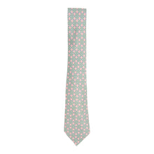 Load image into Gallery viewer, Hermes Green/Pink Geometric Tie
