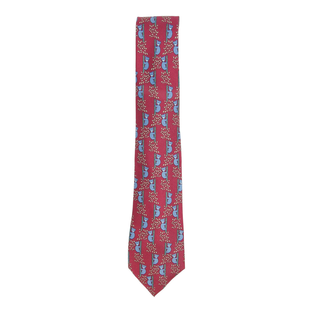Hermes Red Bear Tie