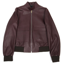Load image into Gallery viewer, Paul Smith Burgundy Cropped Leather Jacket Size Large
