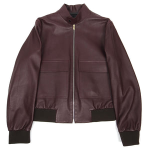 Paul Smith Burgundy Cropped Leather Jacket Size Large