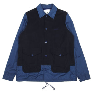 Ganryu Navy Nylon/Wool Coach Jacket Size Large