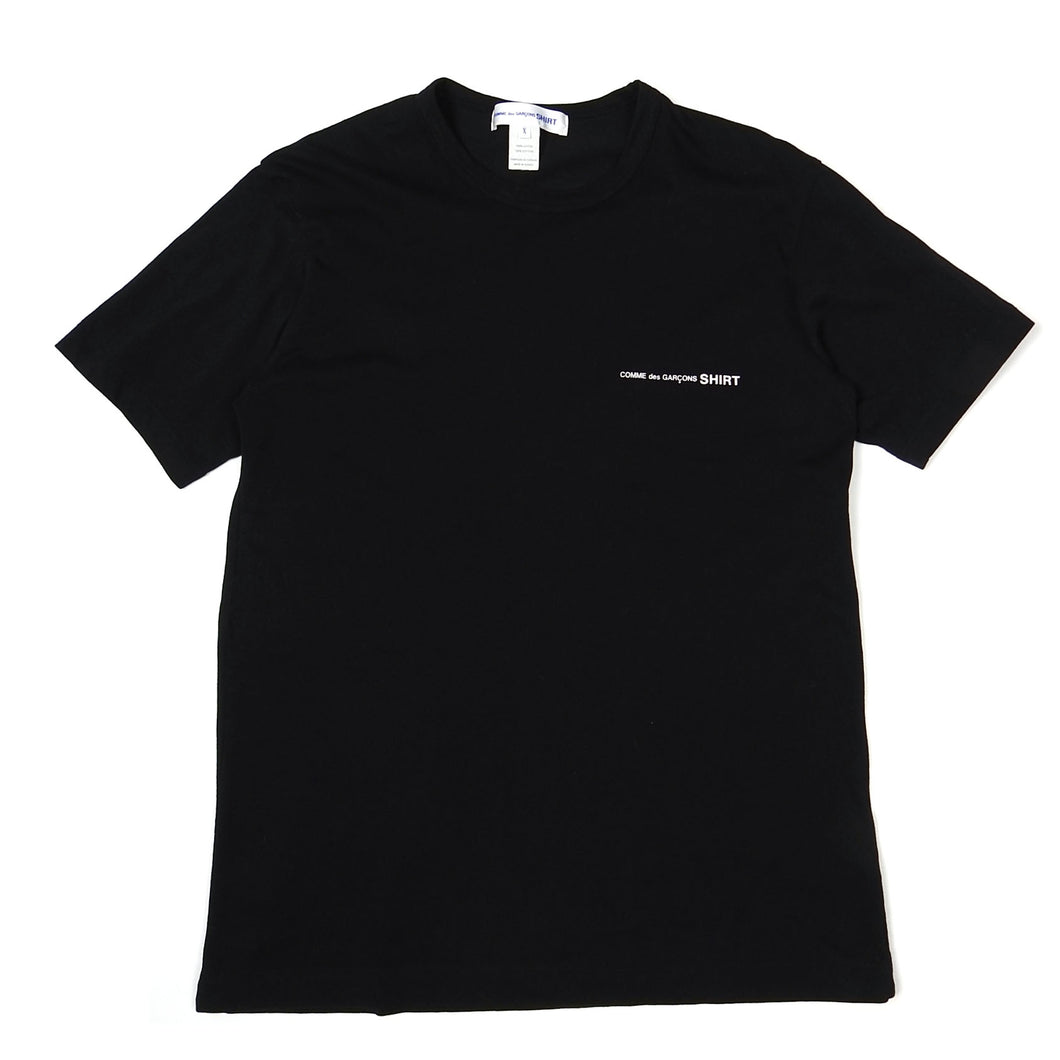 Comme Des Garçons SHIRT Black Logo T-Shirt Size XL