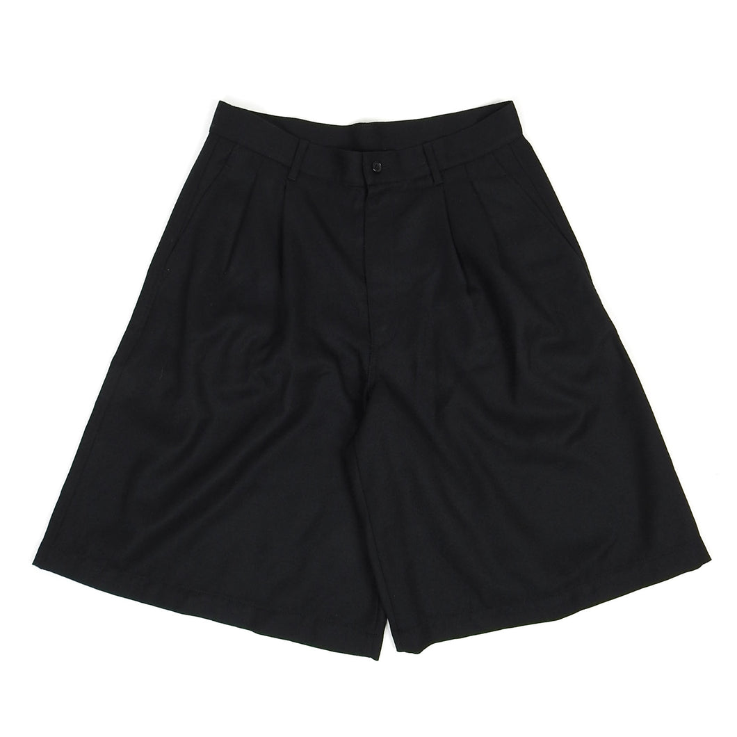 Comme Des Garçons SHIRT Black Wool Pleated Shorts Size XL