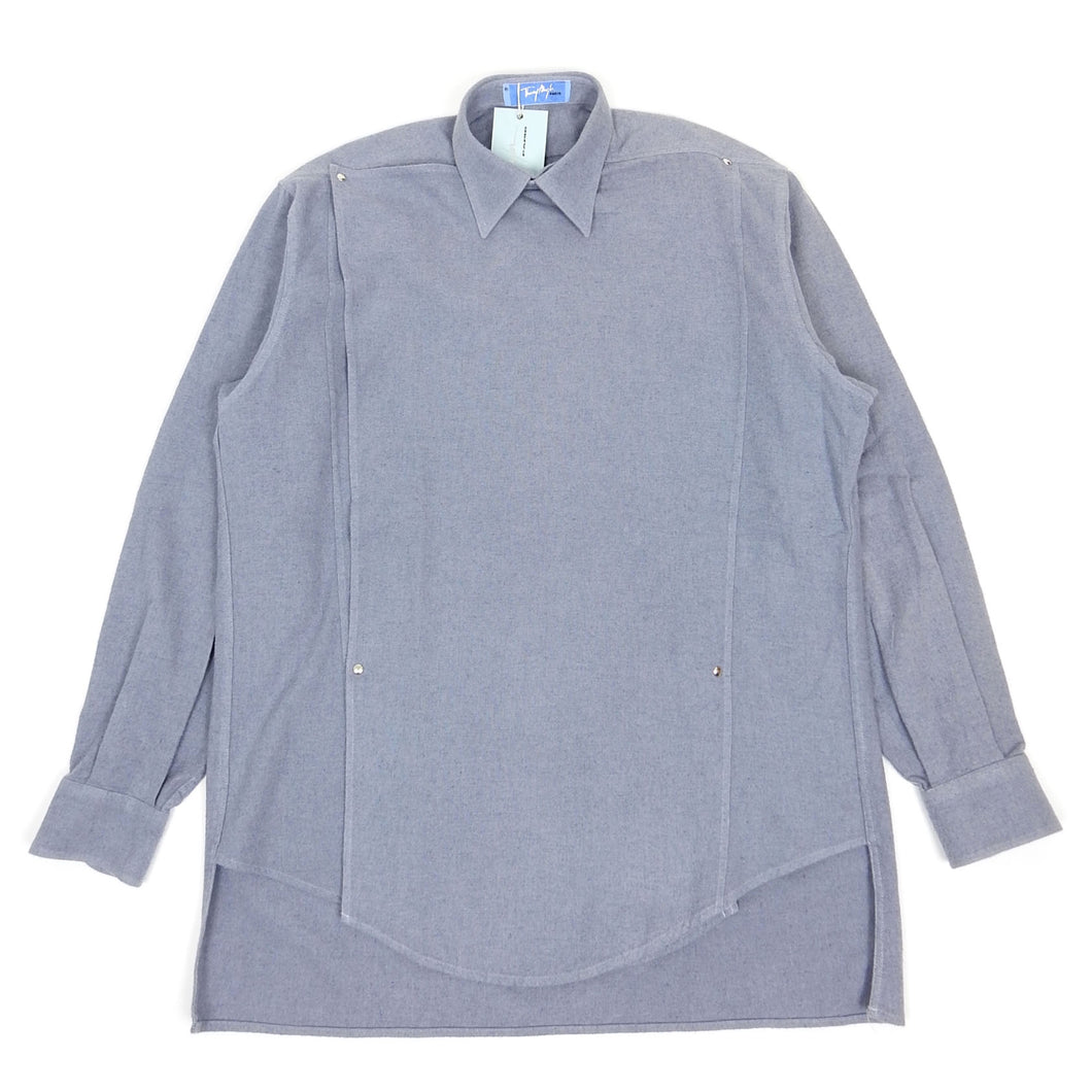 Thierry Mugler Snap Button Bib Shirt Size Large