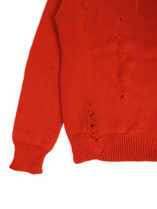 Comme Des Garçons SHIRT Distressed Knit Sweater Size Medium