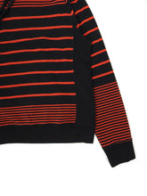 Load image into Gallery viewer, Takahiromiyashita The Soloist Striped Hoodie Black/Red Size 52 (XL)
