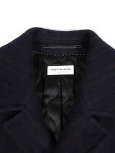 Dries Van Noten Striped Overcoat Size 48