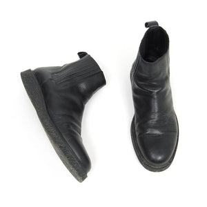 Saint Laurent Black Leather Chelsea Boot Size 42