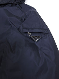 Prada Navy Insulated Hooded Jacket Size XXL