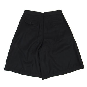 Comme Des Garçons SHIRT Black Wool Pleated Shorts Size XL