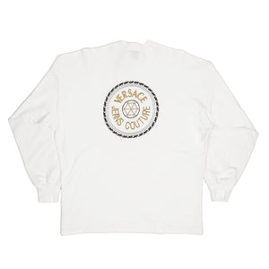 Versace Jeans Couture Embroidered White LS Tee Size XL